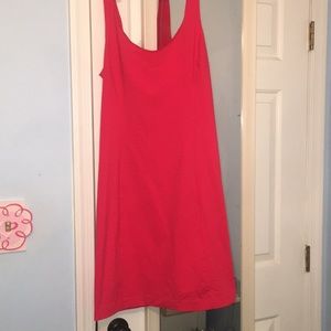 Red fitted dress